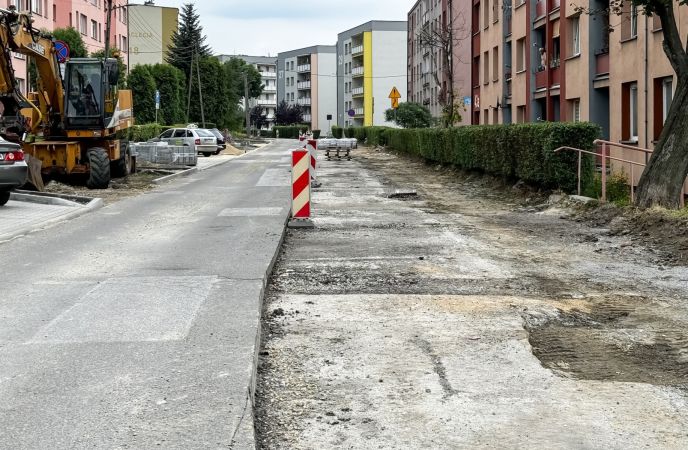 Trwa przebudowa ul. Tysiąclecia w Stroszku