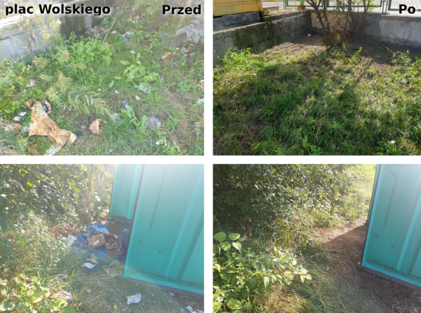 Likwidacja dzikiego wysypiska przy placu Wolskiego