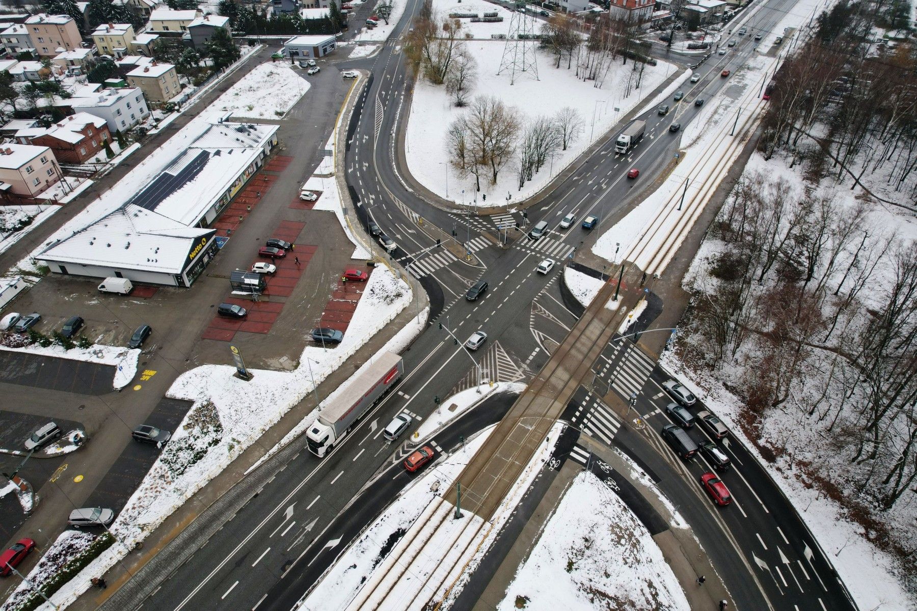 Skrzyżowanie ul. Strzelców Bytomskich i Narutowicza przebudowane