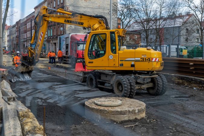 Plac budowy na ul. Piekarskiej